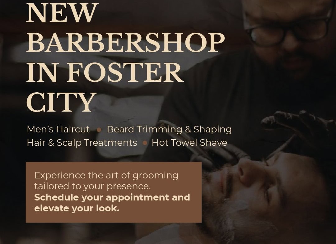Modern barbershop in Foster City offering men's grooming services.